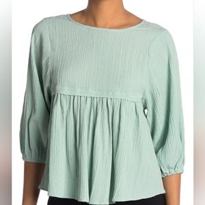 NWT Melloday Sagesea Foam Crinkle Top Size L